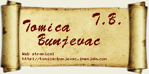 Tomica Bunjevac vizit kartica